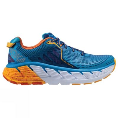 Zapatillas Running Hoka One One Gaviota Mujer Azules / Doradas - Chile MCD715298